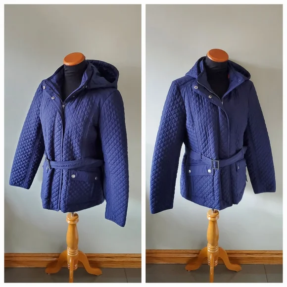 Tommy Hilfiger L Old Money English Cottagecore Equestrian Diamond Quilted Coat - Picture 5 of 11